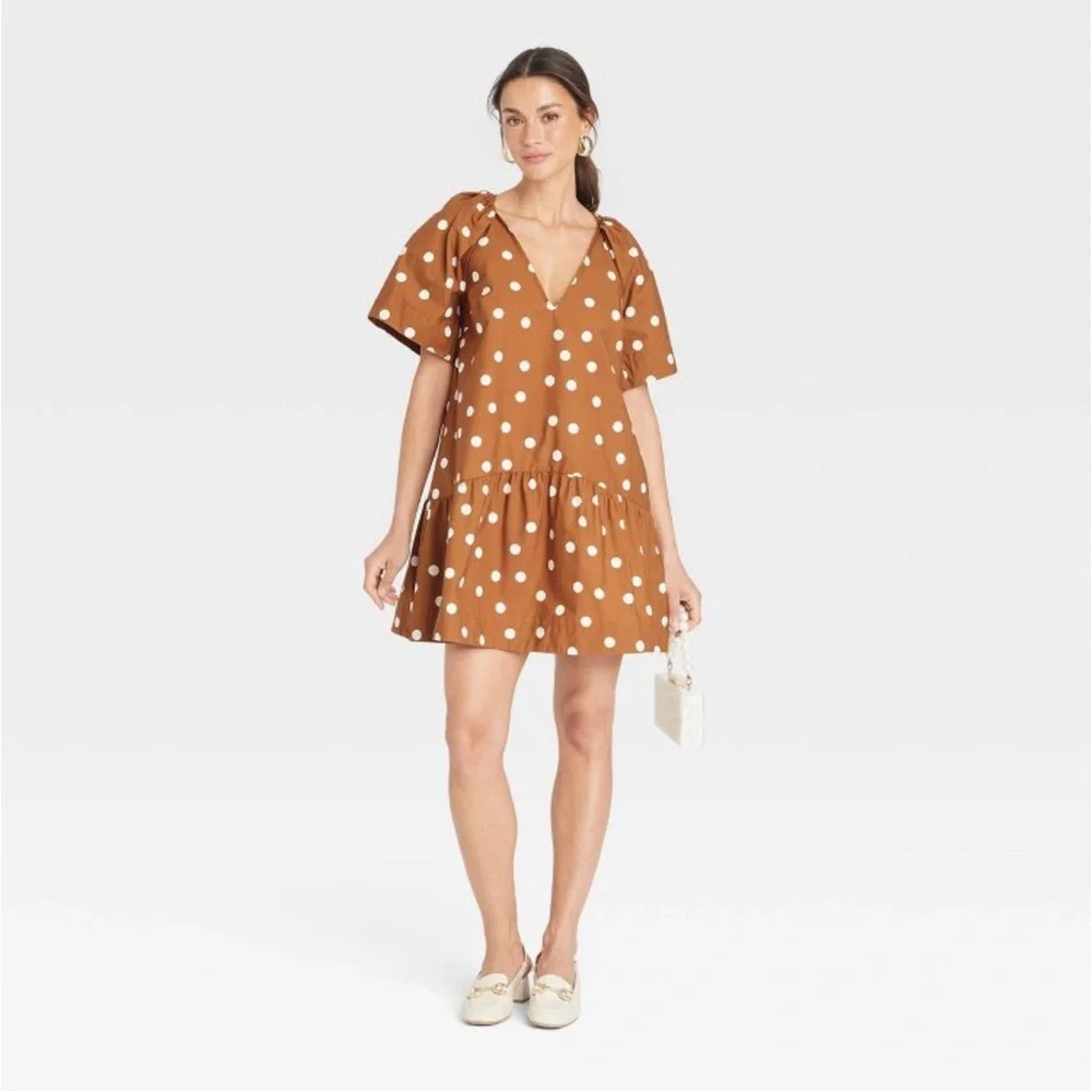 a new day | Dresses | New Women Flutter Short Sleeve Minipoplin Dress A New Day Brown Polkadots M | Poshmark a new day | Dresses | New Women Flutter Short Sleeve Minipoplin Dress A New Day Brown Polkadots M | Poshmark